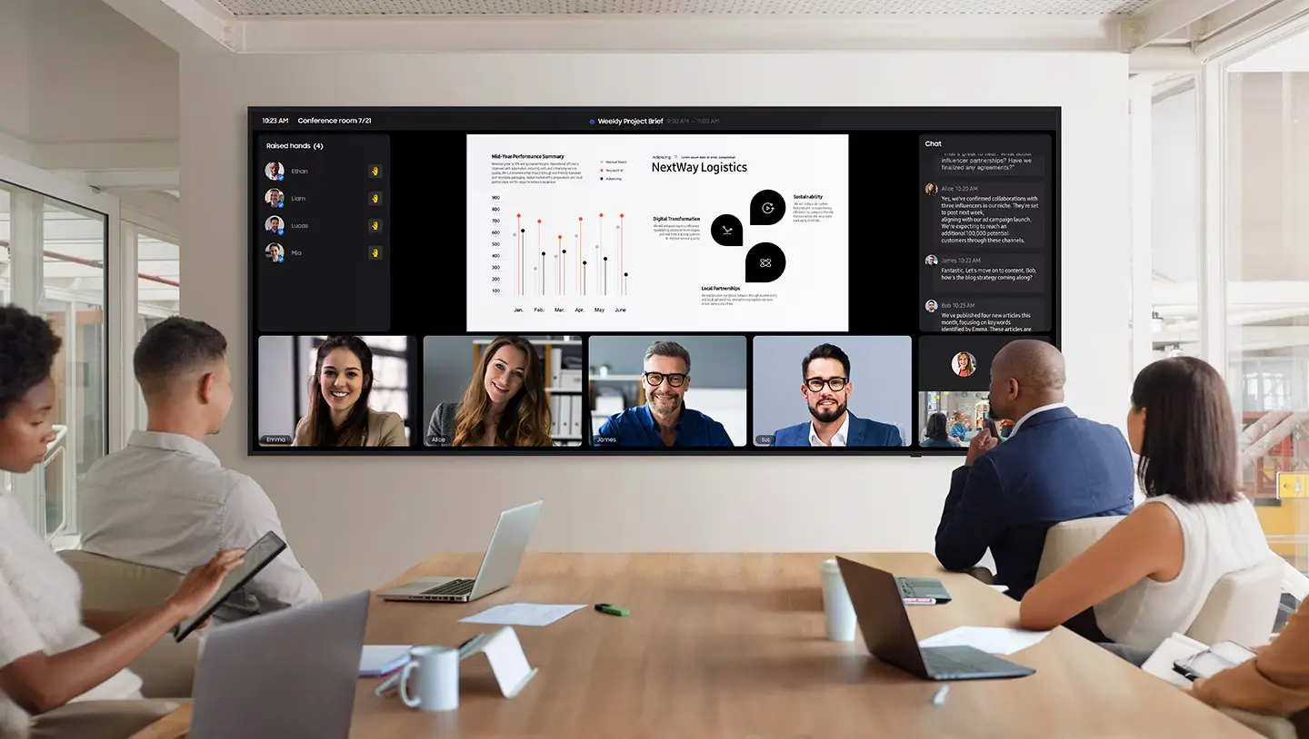 Samsung QPDX-5K 105 Inch ultra-wide 5K commercial signage display for meeting rooms